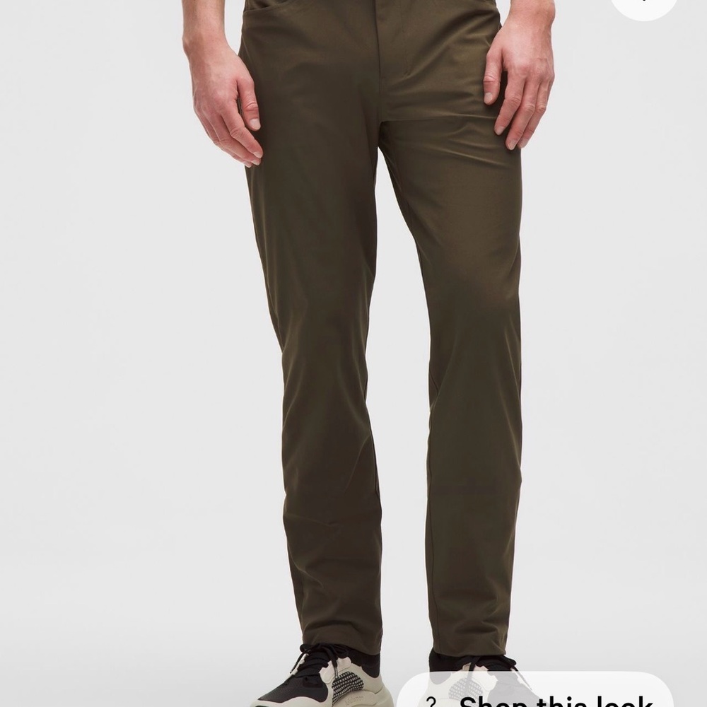 lululemon athletica ABC Classic-Fit 5 Pocket Pant Men’s Olive Green sz35x32